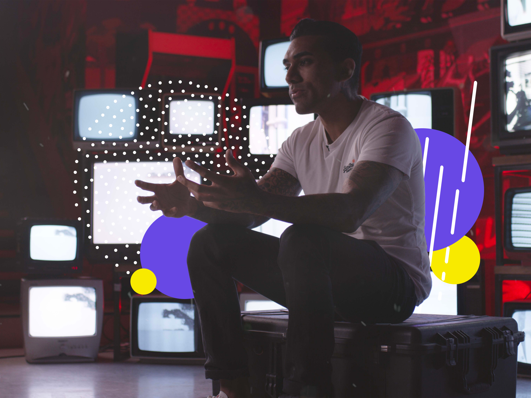 Shot of the co-founder Joey Xoto filming a brand story for the Viddyoze documentary video.
